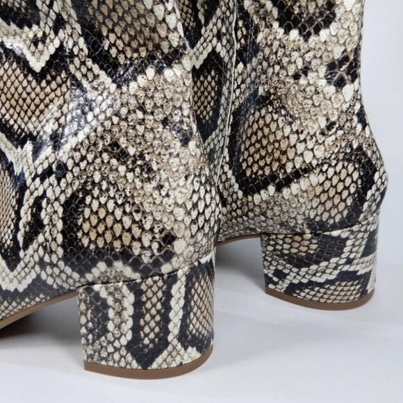 Aquatalia Leonora Snake Embossed Leather Boots Size 9 Weatherproof NEW - Picture 5 of 14